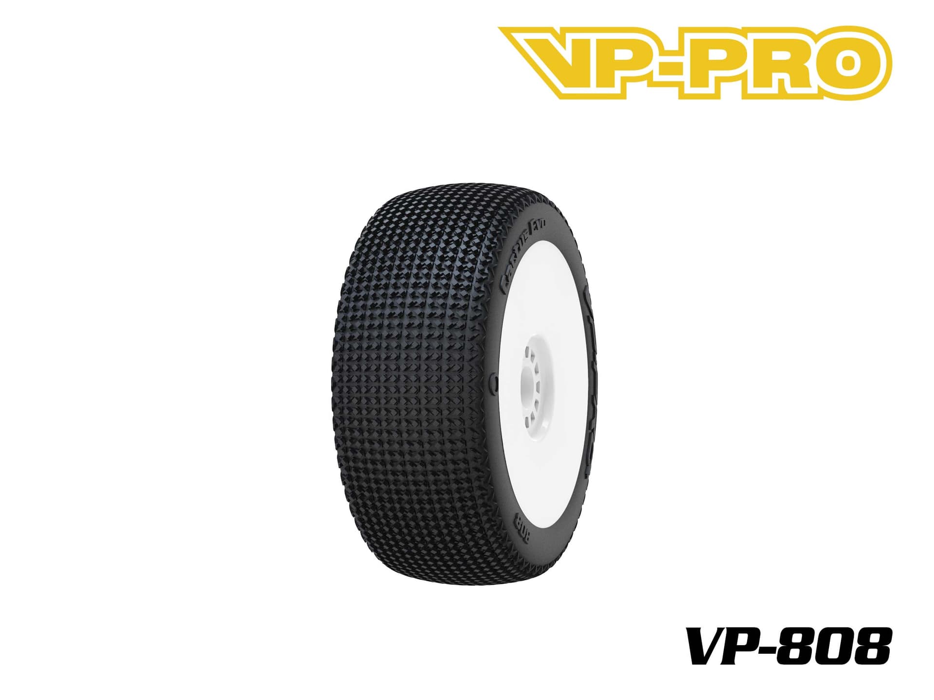 VP Pro VP-808 sort dekk med hvit felg