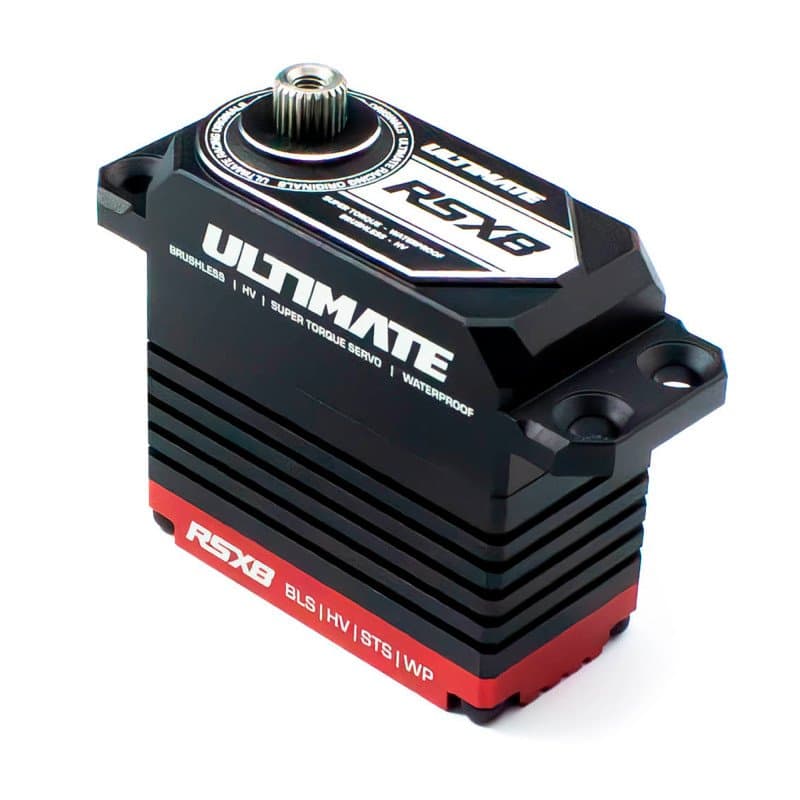 RSX8 Ultimate digital servo motor i svart og rødt