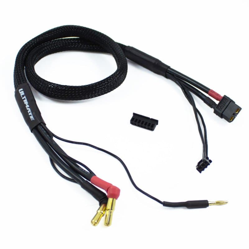 Svart nettingkabel med gullkontakter
