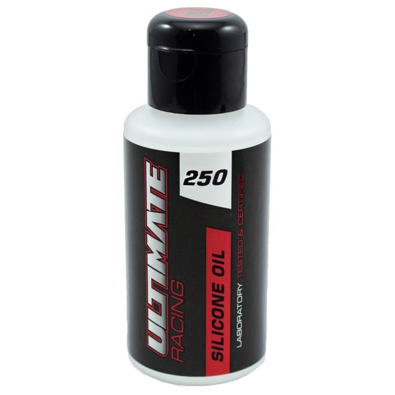 Ultimae Racing 250 silikonomslippet i en hvit og sort flaske