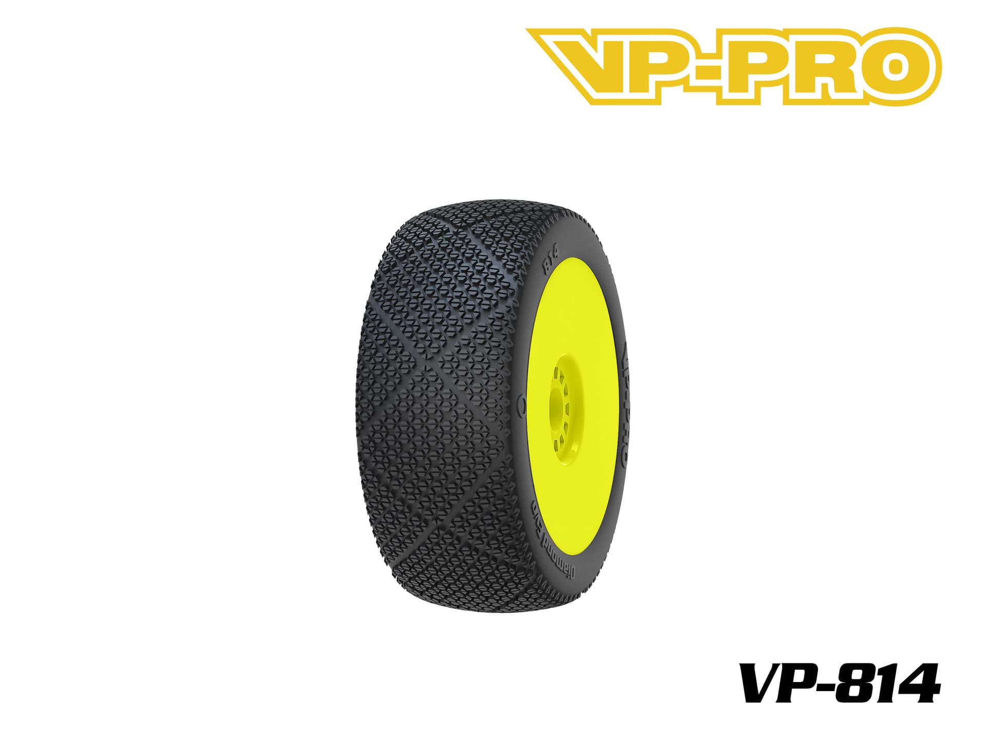 VP-PRO VP-814 RC-bildekkk med gult felg