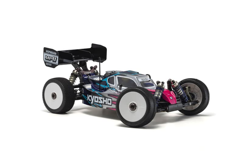 Kyosho MP11 radiostyrert buggy med svart og rosa design